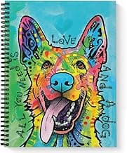 Softcover Love And A Dog Dean Russo 8.5" x 11" Spiral Notebook/Journal, 120 Wide Ruled Pages, Durable Gloss Laminated Cover, Black Wire-o Spiral. Made in the USA image