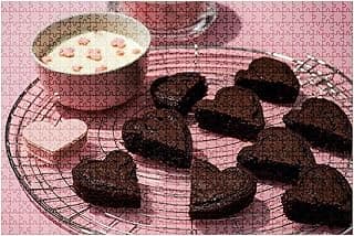 1000 Piece Puzzle Heart Shaped Cookies for Valentine s Day 20" x 30" Countdown Indoor Activities Difficult Jigsaw Puzzle Set for Adults, Children - Educational Toys Gift image