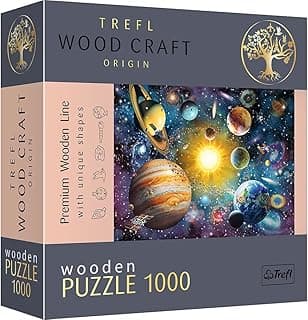 Trefl Wood Craft 1000 Piece Wooden Puzzle - Journey Through the Solar System image