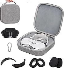 Smart Case for AirPods Max Travel Case - Durablility and Lightweight Organizer with Built-in Charging Cable Storage for Apple AirPods Max - Protects Against Scratches and Impacts (Square)