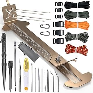 WILDAIR Paracord Bracelet Jig Kit-Pro Paracord Tool Kit with Marlin Spike Pro Paracord FID Set Adjustable Length Weaving DIY Craft Maker Tool Paracord Bracelet Maker Pro Edition image