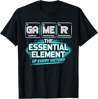 Gamer Element Periodic Table Chemistry Science Player Gaming T-Shirt