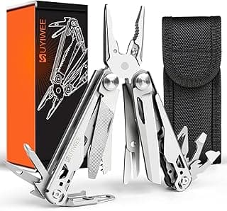 Multitool 19-in-1 with Safety Lock, Professional 440A Stainless Steel Multi Tool Pliers Pocket Tool, Foldable Multitools with Nylon Sheath for Outdoors, Survival, Camping, Hiking, Repairing image