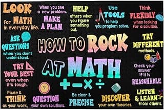 WZVZGZ How to Rock at Math Poster 300 Pieces Jigsaw Puzzles for Adults Children - Exercise Patience Puzzle Game - Education Intellectual Large Puzzle Game Toys Gift image