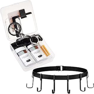 Camo Face Paint Set Includes 2 packs of Camouflage Hunting Makeup, a carrying mirror, Compass, D Ring, Mini Storage Container and Mesh Drawstring Bag & Tree Stand Gear Hanger with 6 Metal Hooks image
