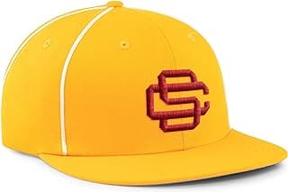 Standard NCAA Collegiate Flatbill Cap-Team Logo Baseball Hat for Fans, Gold/White image