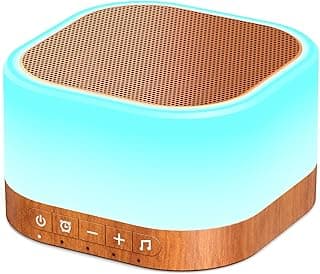 SleeZOO Sound Machine White Noise Machine with 25 Soothing Sounds 12 Colors Light with 10 Adjustable Levels 32 Adjustable Volumes 5 Timers Sleep Therapy for Adults Kids Baby Portable for Office Travel image