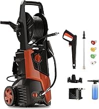 Electric Pressure Washer 5000 PSI 3.2 GPM Power Washer with 20ft Hose 17ft Power Cord, Making It Perfect for Cleaning Cars, Pool, Patios Orange image