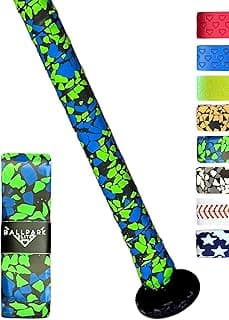 Bat Grip Tape for Baseball/Softball | 1.10 MM Precut Baseball Bat Grip Replacement | Blue, Green, Black Pebble Camo image