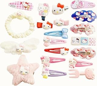 20 Pcs Cute Kawaii Anime Kitty Hair Clips Set image