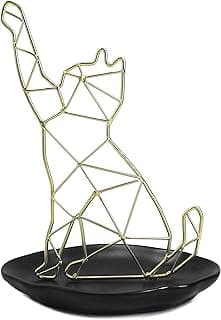 Bewaltz Jewelry Stand, Jewelry Organizer, Jewelry Tower, Earring Necklace Ring Organizer, Jewelry Stand with Tray (Cat) image