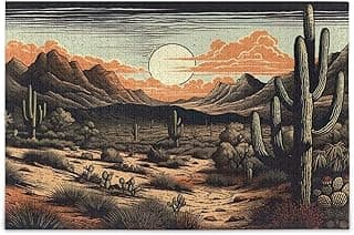 Jigsaw Puzzle 1000 Pieces for Adults Vintage Desert Cactus Wood Puzzles Educational Brain Toys 21217648