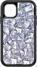 DistinctInk Case for iPhone 11 (6.1" Screen) - Replacement for OtterBox Defender Custom Black Case - Crystal Clear Ice Image Print
