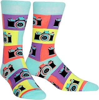 Men's Say Cheese Retro Camera Photographer Crew Socks image