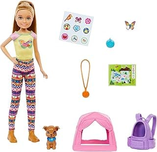 Barbie It Takes Two Stacie Doll & Accessories, Camping Playset with Doll, Pet Tent, Puppy, Sticker Sheet & Accessories image