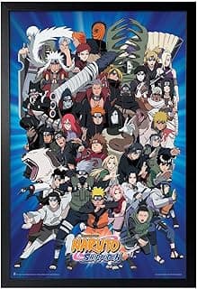 Scorpio Posters Naruto Characters - Anime Poster - Officially Licensed - 24" x 36" with Frame Black Color image