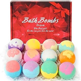 iHave Bath Bombs for Kids and Women, 12 Natural Handmade Bath Bomb Gift Set, Bubble Bath Bombs - Perfect Self Care Relaxing Spa Gifts for Women image