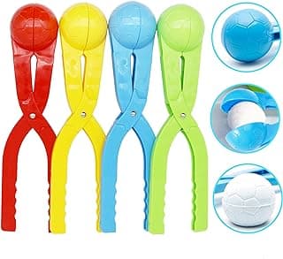 Snow Toys, Snowball Maker 4 Pack Snow Ball Shaper Molds Toys for Kids Snow Ball Fights Tool Kids Winter Toys Snow Ball Clip Snow Games for Kids Outdoor image