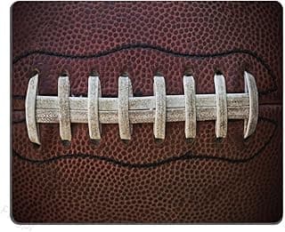 Sports Mouse Pad, American Football Themed Fun Traditional Sport Close Up Photo Pattern Mouse pad Gaming Mouse pad Mousepad Nonslip Rubber Backing image