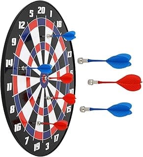 Magnetic Dart Board Game - Darts and Kids Dart Board Set,16 Inch Dart Board with 8 Strong Magnet Darts of 2 Colors,Best Kids Toy Gift Indoor Outdoor Games for Family and Friends image