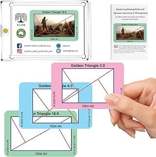 Golden Triangle Viewfinder: Credit Card-Sized Composition Grids for Video, Photography & Art in 4:3, 3:2, & 16:9