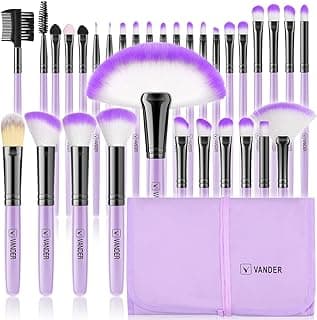 Make up Brushes, VANDER Professional 32pcs Makeup Brush Set, Makeup Brushes Set Foundation Blending Cosmetic Brush Set Kit,Purple