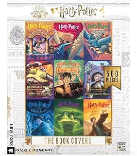 New York Puzzle Company - Harry Potter Book Cover Collage - 500 Piece Jigsaw Puzzle for Adults by Mary GrandPré