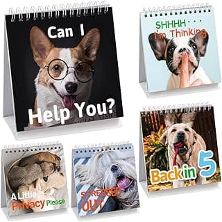 Funny Desk Signs for Dog Lovers 30 Different Fun and Flip-Over Messages for Office Desk Accessories image