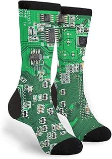 Unisex Adult Fun Cool 3D Print Colorful Athletic Sport Novelty Crew Tube Socks image
