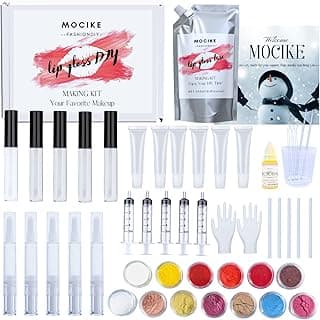 DIY Lip Gloss Making Kit - 26 Pcs DIY Lip Gloss Set, Make Your Own Lip Gloss With Lip Gloss Base 150 Ml, 16 Lip Gloss Tude, 12 Powder Pigment And Other Tool