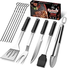 BBQ Accessories Grill Tools Set,Stainless Steel Barbecue Grill Accessories for Outdoor Grill,Barbecue Utensils Grilling Accessories Grilling Gifts for Men,Father's Day/Christmas/Thanksgiving Day image
