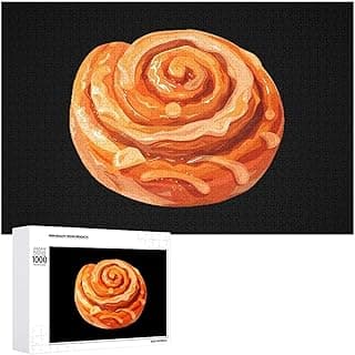 Cinnamon Rolls Pastry Funny Wooden Jigsaw Puzzles for Adult with Box Home Living Room Decor Artwork image