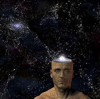 Posterazzi PSTRFF200427SLARGE Space and Puzzle Man Photo Print, 24 x 36, Multi image