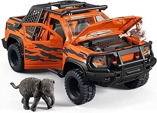 Schleich Wild Life - Animal Rescue Toy Playset with Truck, Poseable Figurine and Elephant Figure - Interactive Play Set for Boys and Girls - Fun Safari Animal Toys for Kids Ages 5+ | 42720