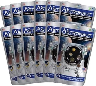 Foods Freeze-Dried Ice Cream Sandwich, NASA Space Dessert, Cookies & Cream, 12 Count image
