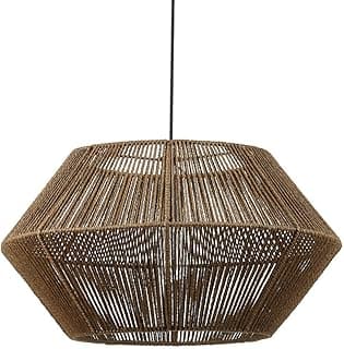 Globe Electric 60530 Malay 1-Light Pendant Light, Natural Twine Shade, Black Hanging Cord, 220 Lumen image