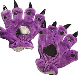 Unisex Paw Claw Winter Finger Gloves for Halloween Costume image