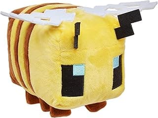 Mattel Minecraft Basic 8-inch Plush Bee Stuffed Animal Figure, Soft Doll Inspired by Video Game Character image