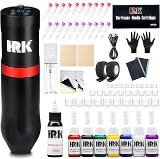 Tattoo Pen Kit Wireless Tattoo Machine Kit 20Pcs Tattoo Cartridge Needles 1500mAh Tattoo Gun Kit Professional, Complete Tattoo Kit Tattoo Supplies for Beginners image