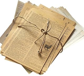 114 Pcs Junk Journal Pages Vintage Ephemera Pack Kraft Paper, Junk Journal Vintage Paper for Scrapbooking and Decoupage image