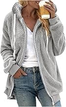 Winter Coats for Women 2024 Fuzzy Fleece Jacket Hooded Color Block Cardigan Plus Size Fluffy Sherpa Outerwear image