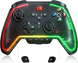 BIGBIG WON Wireless Switch Controllers, Bluetooth Wired PC Game Controller for Nintendo Switch, PC Windows, Android, IOS, Rainbow 2 Pro Controller Gamepad With 6-Axis Gyro/Vibration/Turbo/NFC/Wake-Up image