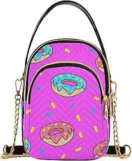 Sweet Donut Crossbody Bag for Women Cell Phone Purse Wallet with Removable Chain Shoulder Handbag for Travel Passport Work Phone image