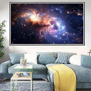 5D Large Diamond Painting Kits Starry Sky 40x70inch, DIY Galaxy Diamond Art Kits for Adults, Full Round Diamond Art Paintings Crystal Gem Crafts for Wall Room Decor, Gifts for Women 100x175cm Z-340 image