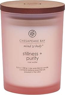 Chesapeake Bay Candle Scented Candle, Stillness + Purity (Rose Water), Medium Jar, 8 Ounce, Home Décor image