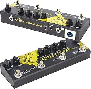 Caline Acoustic Guitar Multi Effects Pedal with Delay Chorus Reverb EQ AUX DI and Booster