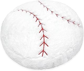 Baseball Plush, 18 inch Baseball Pillow Soft Fluffy Football Stuffed Plushies Toy Comfortable Cushion Room Decorations Party Gift for Boy & Girls image