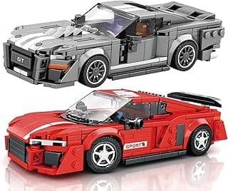 Racing Car Building Block Sets 2 Pack, Sports Car Collectible Technic Model Toy for Adult, 1:24 Scale Super Car Champion Kits for Teens and Racing Enthusiasts image