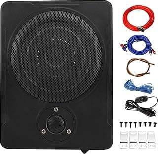 Yaeccc 8" 600w Audio Slim Under-Seat Powered Subwoofer, Car/Truck Sub Bass Speaker Kit,Ultra Slim Under Seat Active Powered Car/Truck Subwoofer image