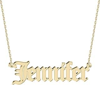 Personalized Name Necklace | Sterling Silver/Stainless Steel | 14 Fonts, 4 Colors, 5 Chains | Tarnish-Free, Handmade Gift for Women: Mom, Daughter, Sister | Ideal for Birthday, Mother's Day,Christmas image